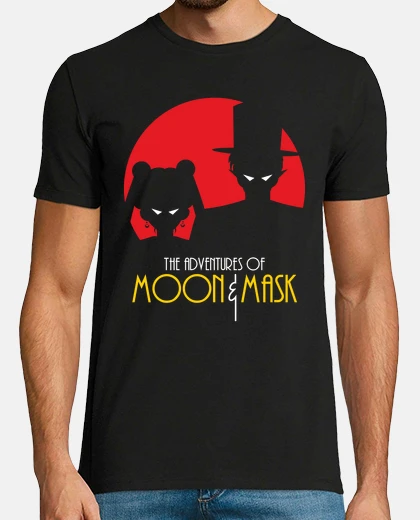 T-shirt avventure di luna e maschera