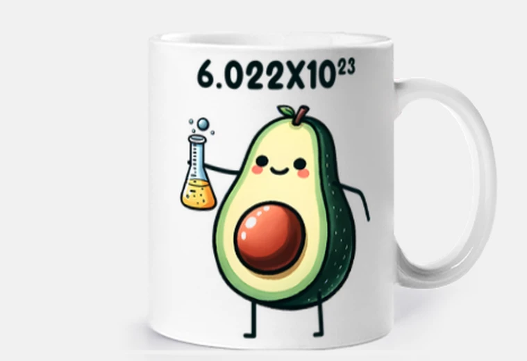 Tazza avvocato chimico numero talpa avogadro tazza colazione caffè tè infuso vegano per studenti costanti
