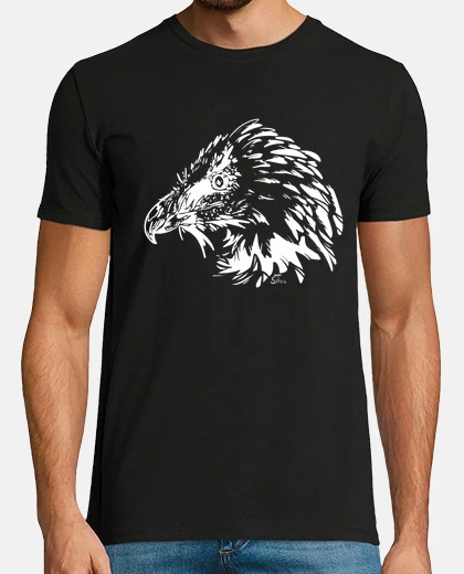T-shirt avvoltoio barbuto bianco