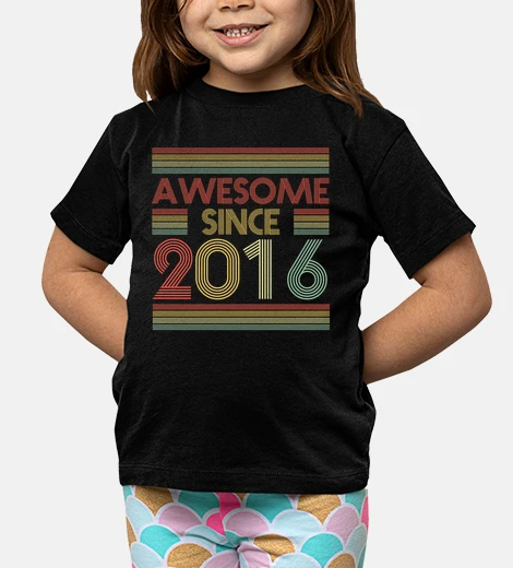 Kids Awesome Since 2016 Retro Birthday