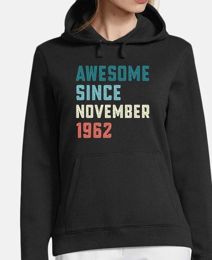 Hoodie Awesome Since November 1962 65th Retro