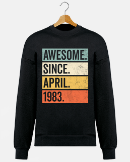 Awesome Since April 1983 Birthday Retro