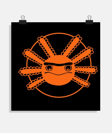 Poster Axolotl à monosourcil