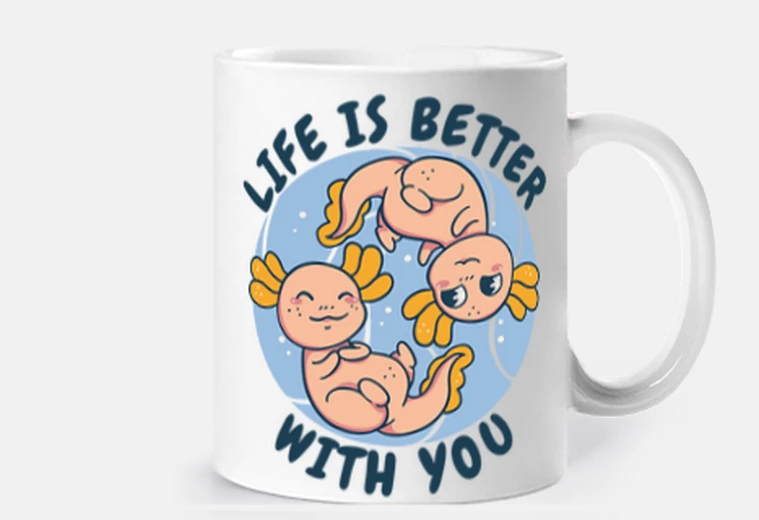 Mug axolotl bébé axolotls bébés mignons tasse thé café croissants  tisane infusion 