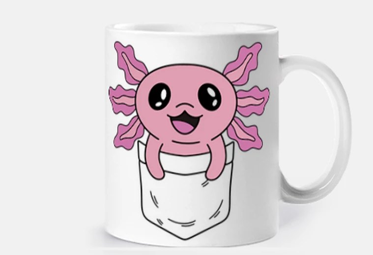 Mug Axolotl bébé dans une poche mignon