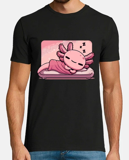 Tee-shirt Axolotl endormi kawaii