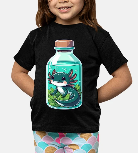 Vêtements Axolotl kawaii dans une bouteille de pl