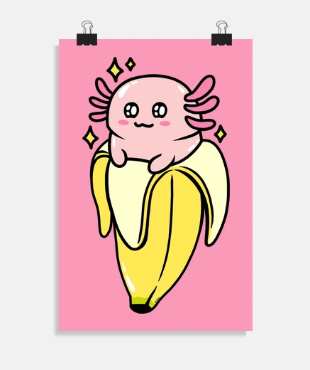 Poster Axolotl Mignon Banane
