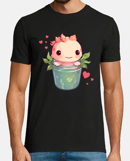 Tee-shirt Axolotl Mignon Boba Bubble Tea Kawaii
