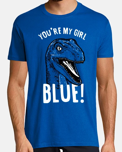 Playera azul mundo jurásico