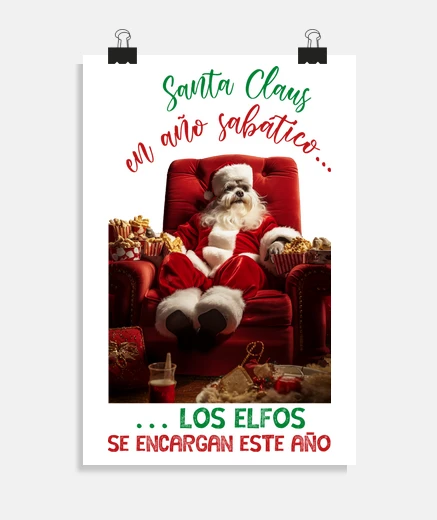 Poster Babbo Natale in anno sabbatico