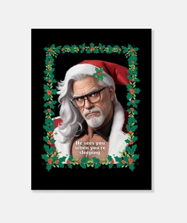 Babbo Natale divertente con cornice di 
