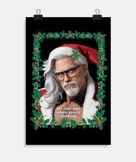 Babbo Natale divertente con cornice di 