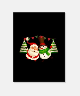 Babbo Natale e pupazzo di neve