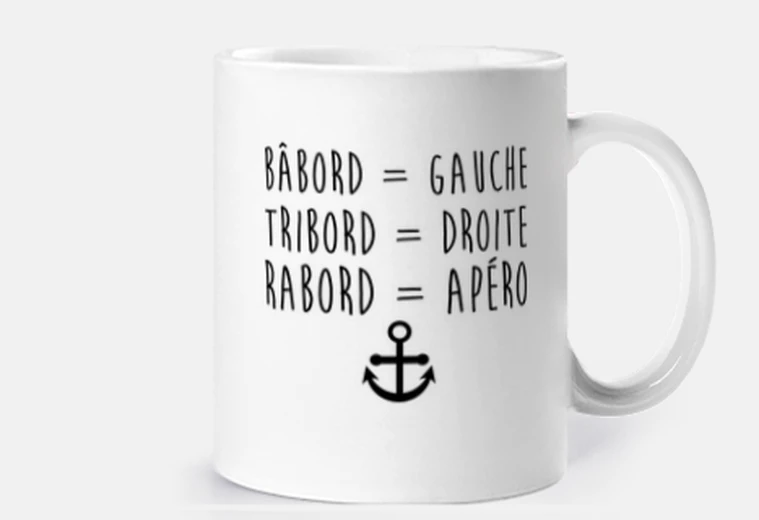 Mug babord tribord rabord alcool