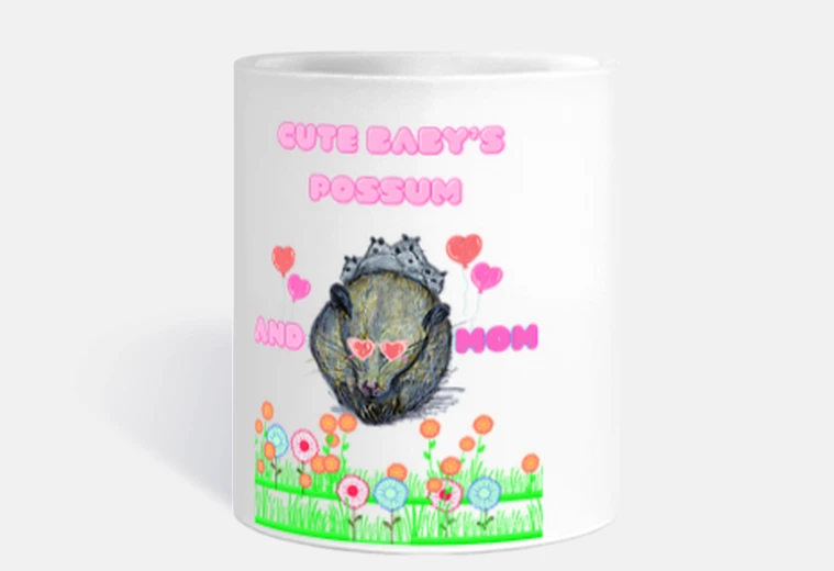 Cup baby and mom