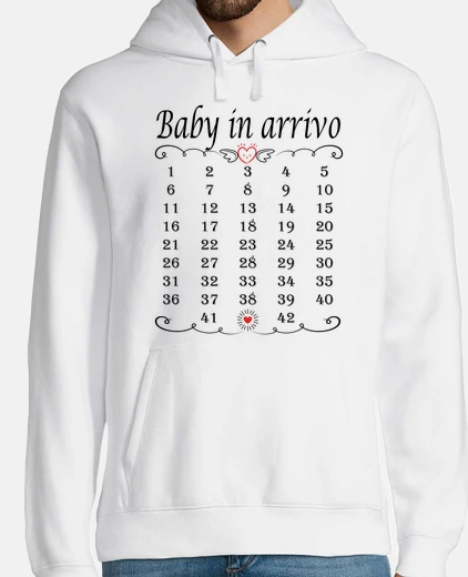 Hoodie baby announcement pregnancy calendar