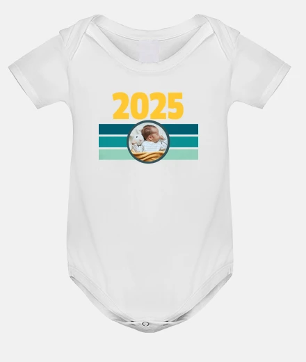 Kids baby bodysuit cold lines customizable photo text