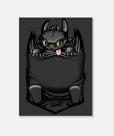 Wall baby dragon in the pocket