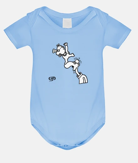 Kids baby drooling father