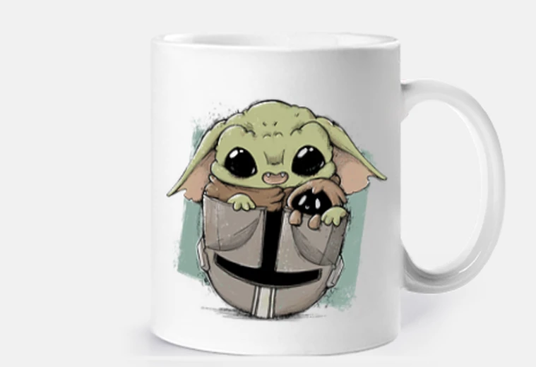 Cup baby in the helmet