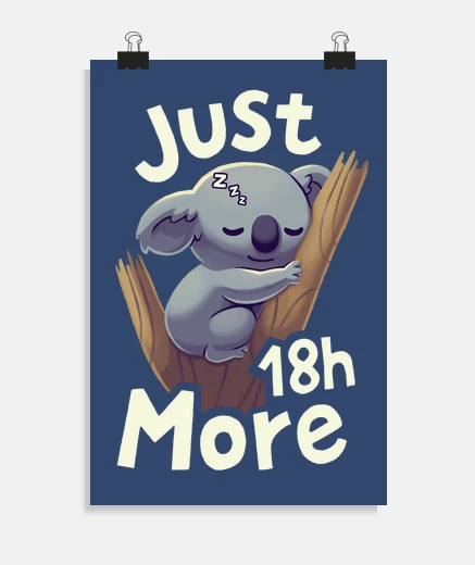 Poster baby koala sleeping 18h more