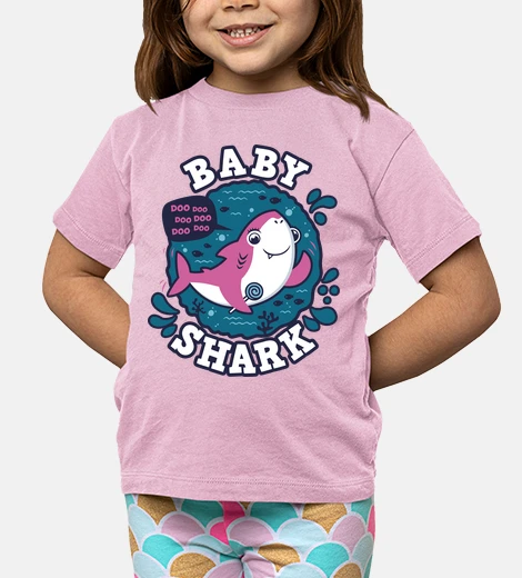 Children's baby shark girl stroke