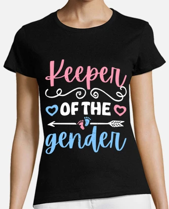 Womens Mens Baby Gender Reveal Shower Keeper Of The Gender T-Shirt Womens Mens Baby Gender Reveal Shower Keeper Of The Gender T-Shirt