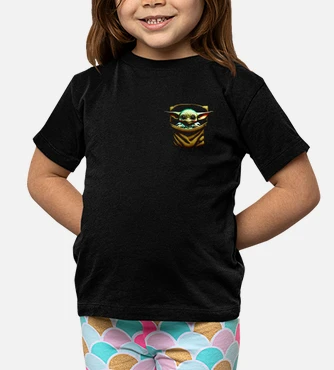 Camiseta ninos baby yoda de bolsillo laTostadora Mexico