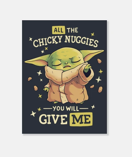 Wall baby yoda mandalorian chicky nuggies