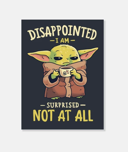 Wall baby yoda mandalorian coffee meme