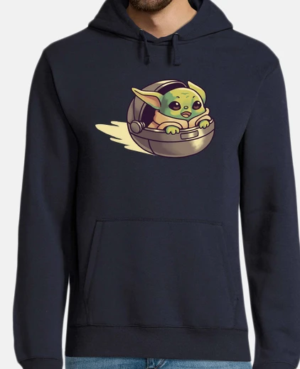 Sudadera Baby Yoda Mandalorian Flying
