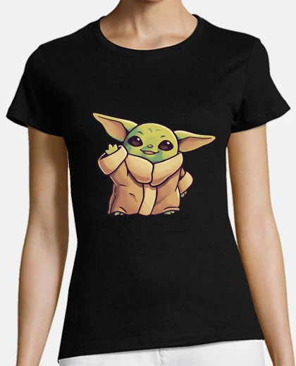 T-shirt baby yoda mandalorian hi there