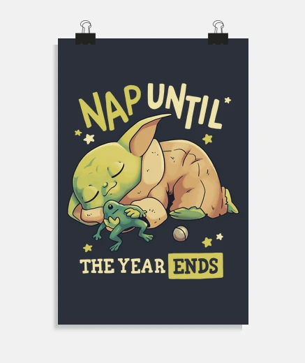 Poster baby yoda mandalorian lazy nap