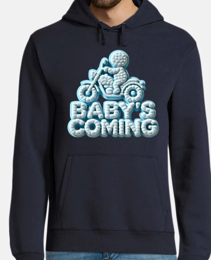 Hoodie Babys Coming BikeThemed Baby Announceme