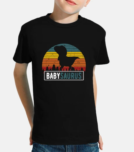 Ropa babysaurus niño t rex dinosaurio retro
