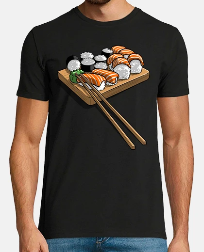 T-shirt bacchette di sushi