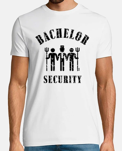 Tee-shirt bachelor sécurité - noir vintage