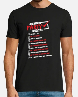 bachelor party checklist shirt