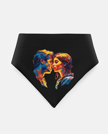 Mascotas bacio rubato romantico della giovane co