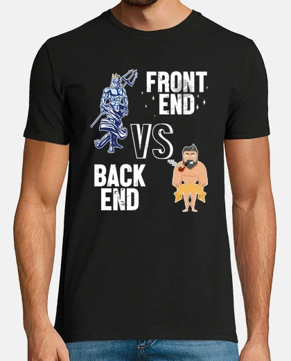 Camiseta backend vs frontend desarrollador ingeniero desarrollador de software