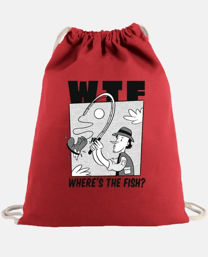 Bag backpack shoe fisherman humorous fishing