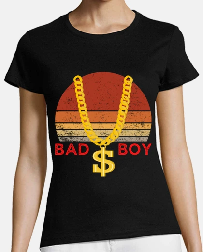Tee-shirt BAD BOY RAP HIP HOP GOLD