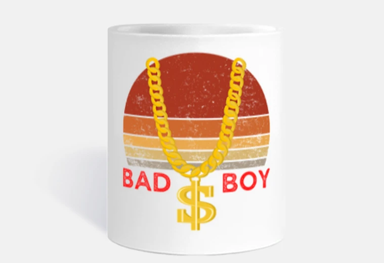Tazza bad ragazzo rap hip hop dollaro d&#39;oro