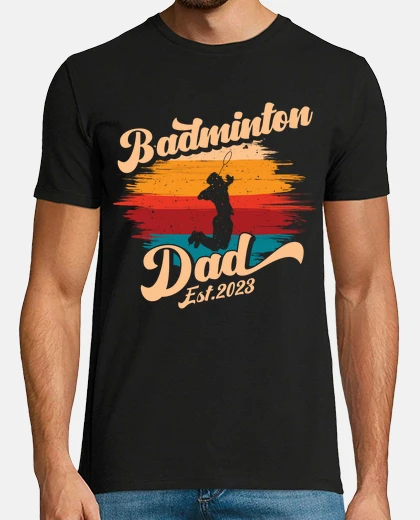 T-shirt Badminton Dad Est 2023 New Dad