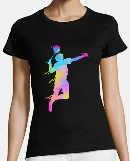 Tee-shirt badminton fan squash entraîneur club fe