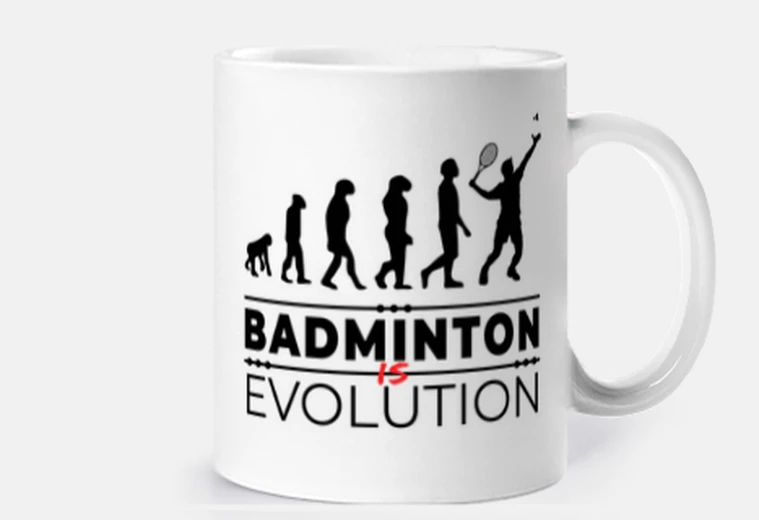 Cup badminton is evolution message humor