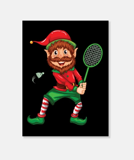Tableau badminton lutin de noël noël