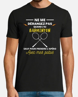 Tee shirt badminton humour tostadora