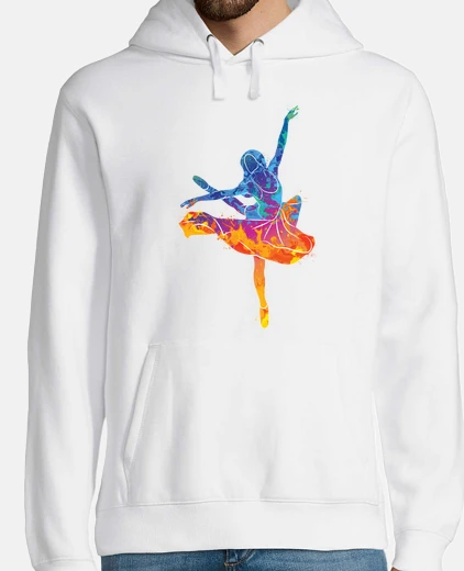 Sudadera bailarina de ballet acuarela